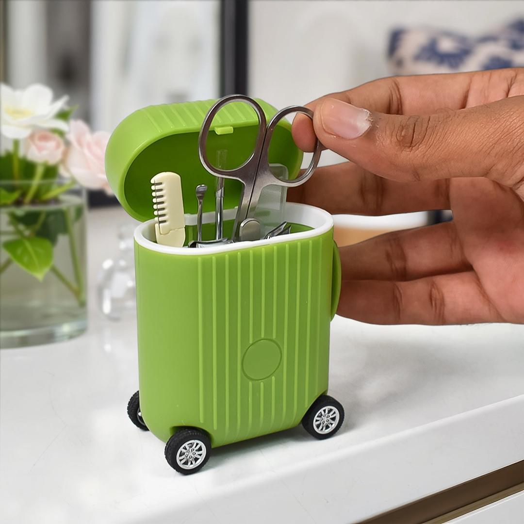 Mini Travel Suitcase Manicure & Pedicure Set (8 in 1)
