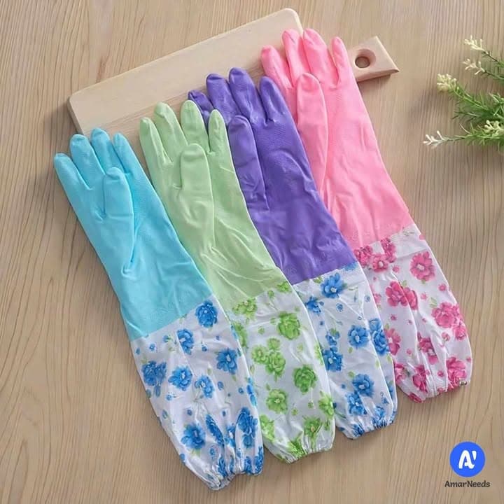Silicone Dish Washing Kitchen Hand Gloves