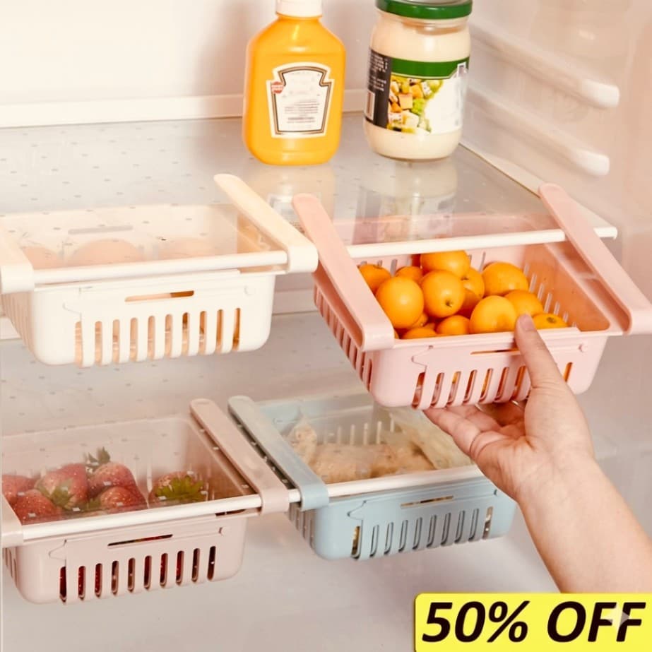 Fridge Storage Rack Adjustable kitchen organizer