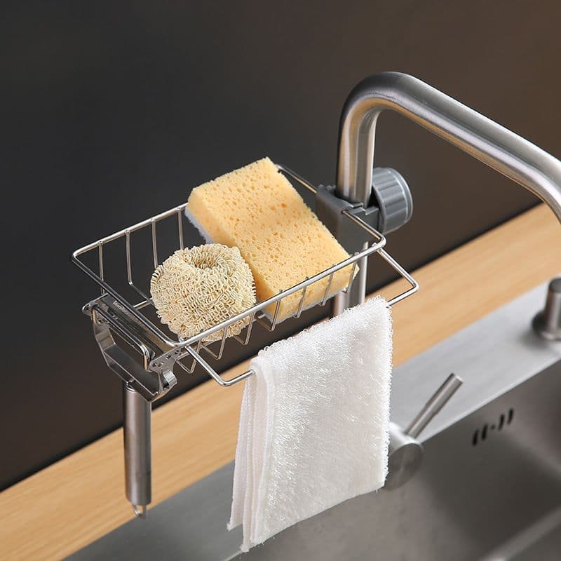 Faucet Sink Storage Stainless Steel Rack