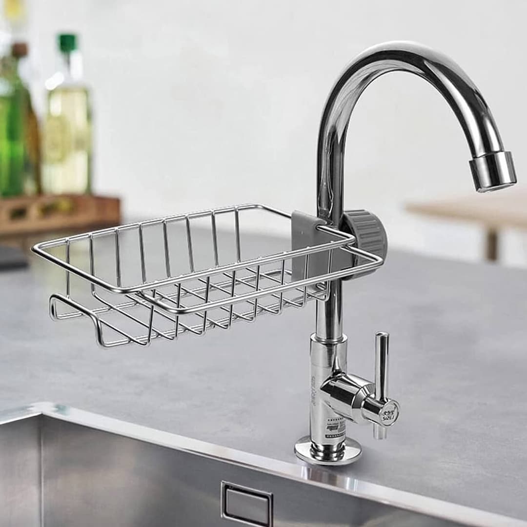 Faucet Sink Storage Stainless Steel Rack