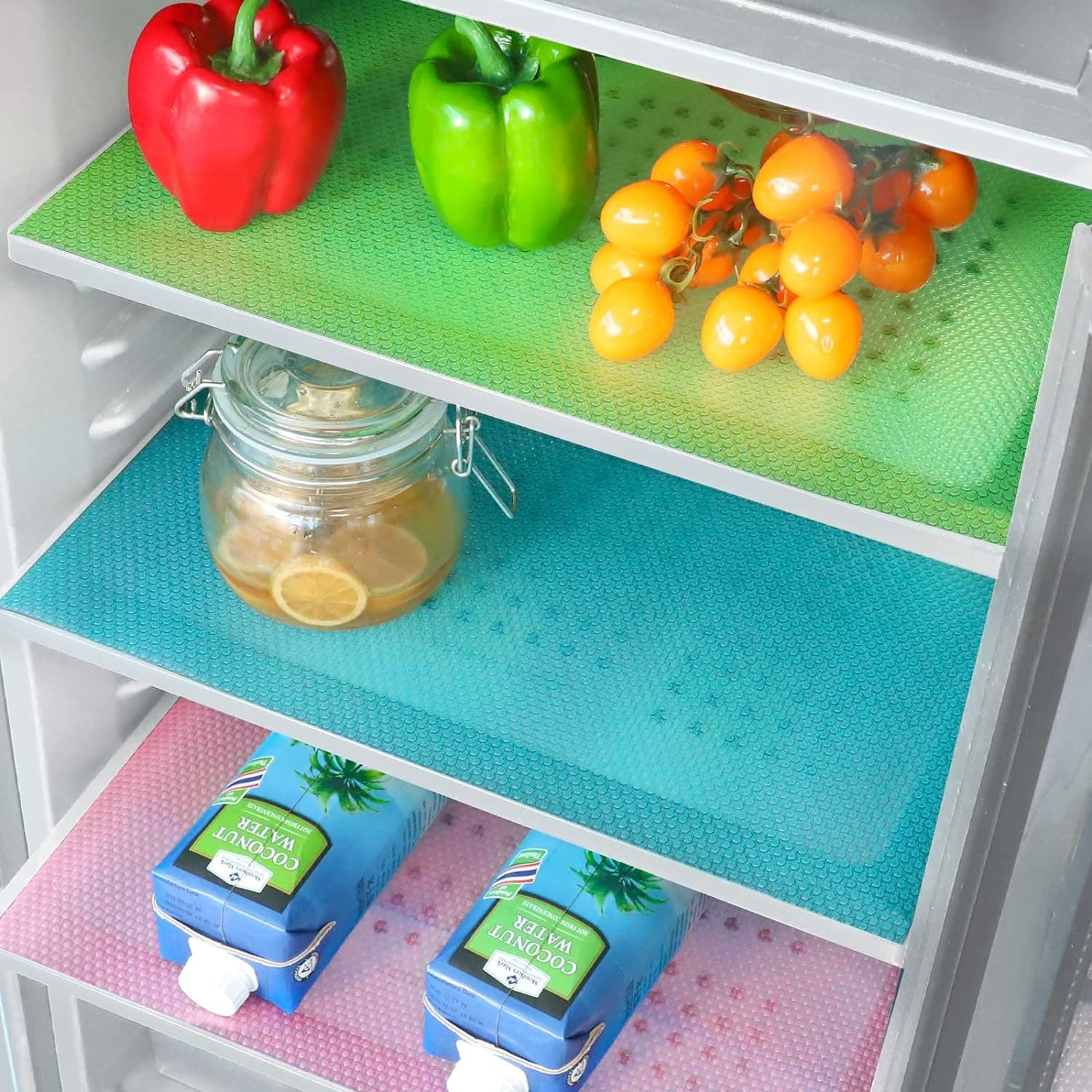Washable Refrigerator Shelf Mats – 4Pcs