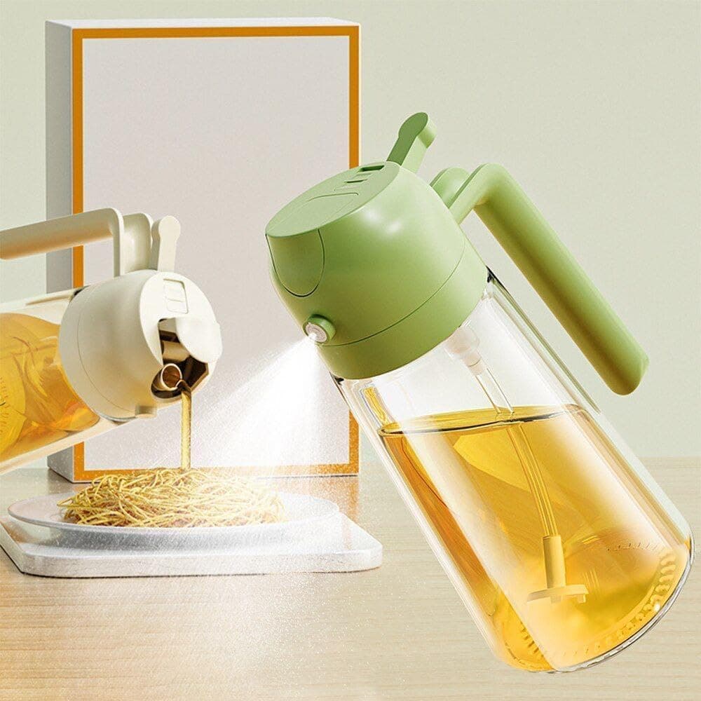 2 in 1 Oil Sprayer and Oil Dispenser Bottle (গ্লাস বডি) 🔥