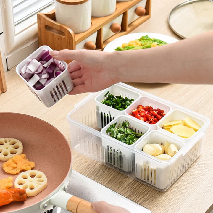 6 Grid Fridge Storage Box