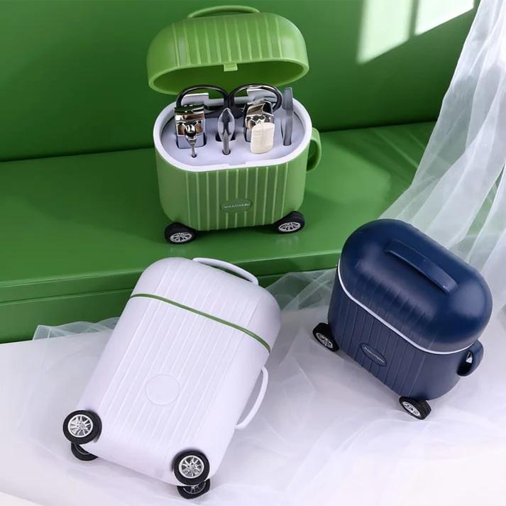 Mini Travel Suitcase Manicure & Pedicure Set (8 in 1)