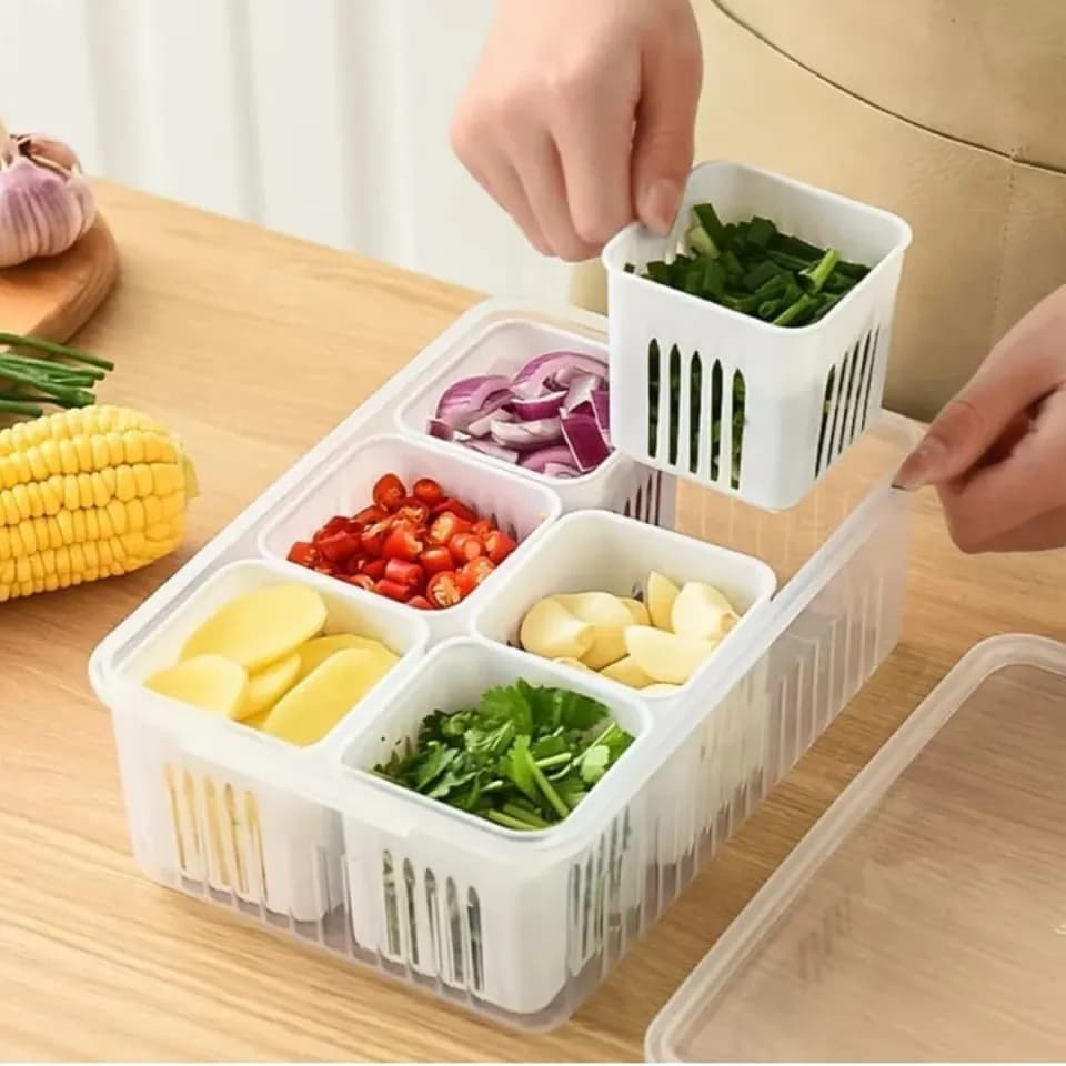 6 Grid Fridge Storage Box