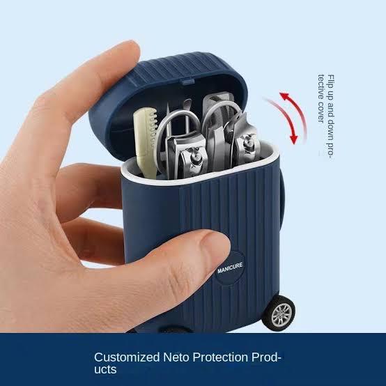 Mini Travel Suitcase Manicure & Pedicure Set (8 in 1)