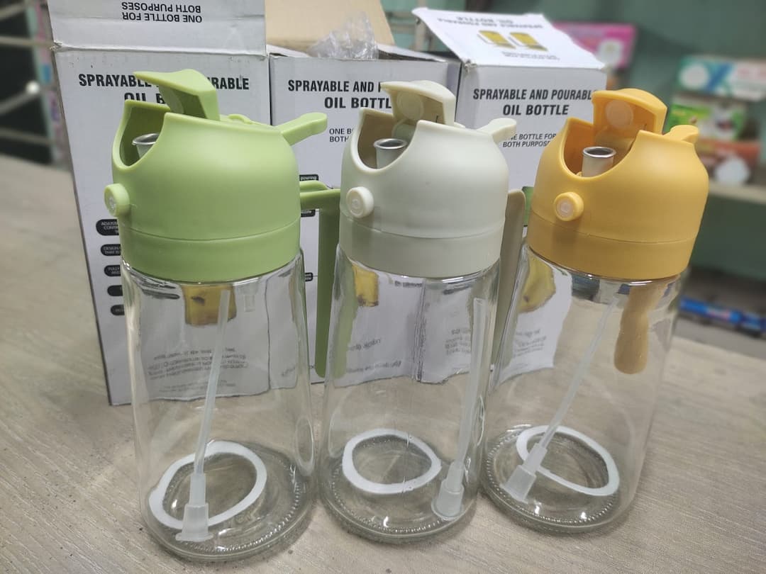 2 in 1 Oil Sprayer and Oil Dispenser Bottle (গ্লাস বডি) 🔥