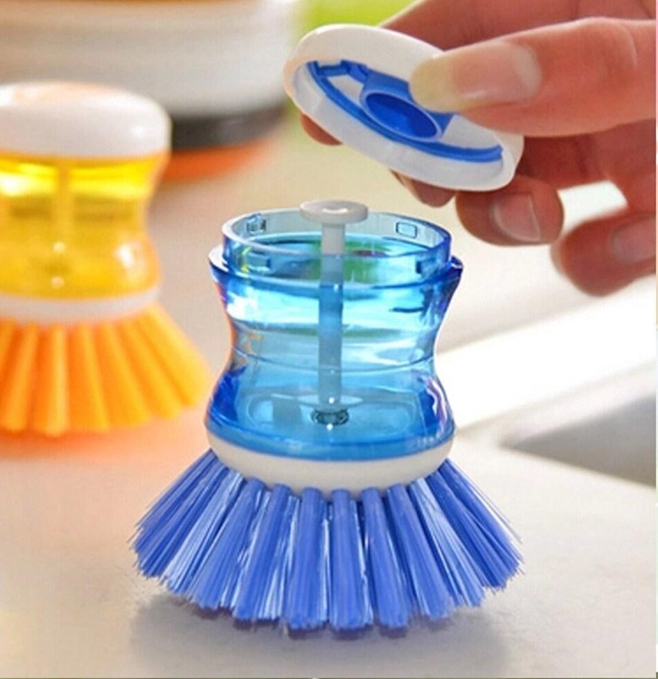 Liquid Dispense Dish Cleaning Brush