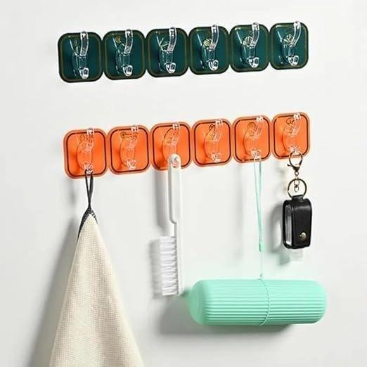 Self Adhesive Multi-purpose Wall Hooks (6pcs)