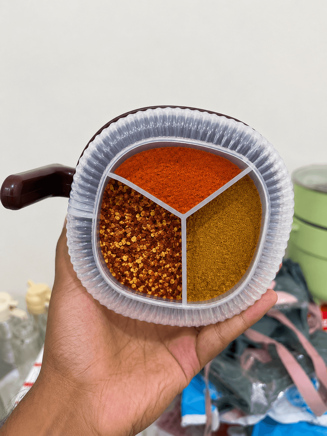 Kitchen Spice Storage Box with Lids & Spoons