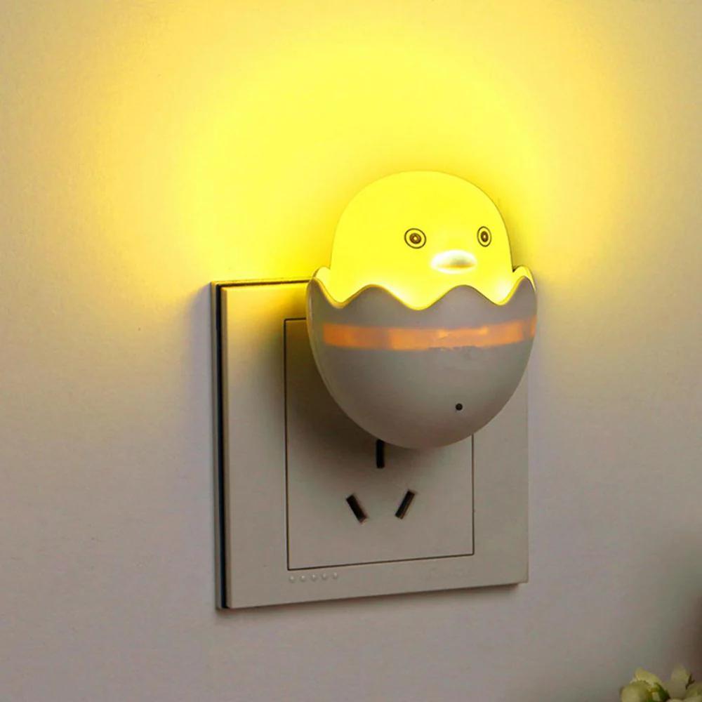 Yellow Duck Shaped LED Night Light with Sensor