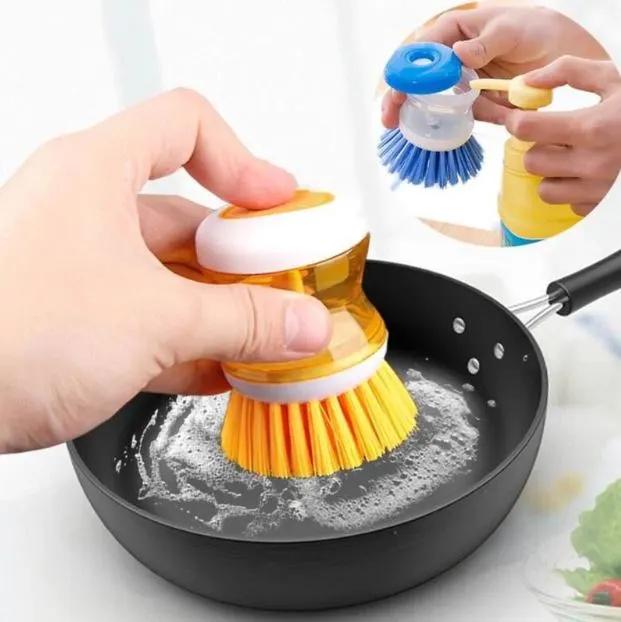 Liquid Dispense Dish Cleaning Brush