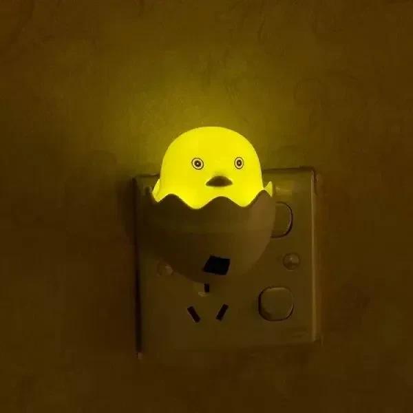Yellow Duck Shaped LED Night Light with Sensor