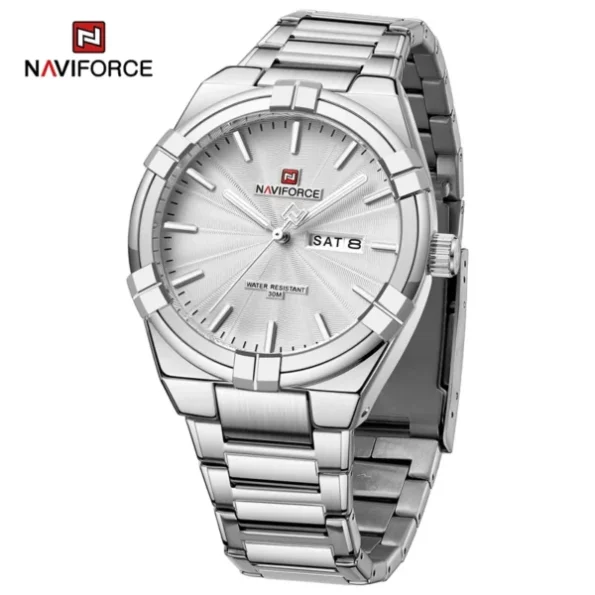 Naviforce 9258 CH For Men – Silver Gold Black - Image 6