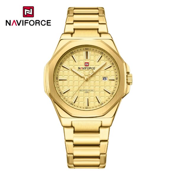 Naviforce 9258 CH For Men – Silver Gold Black - Image 4