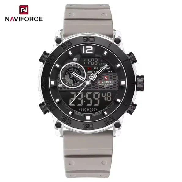 Naviforce 6104 For Men – White Gray