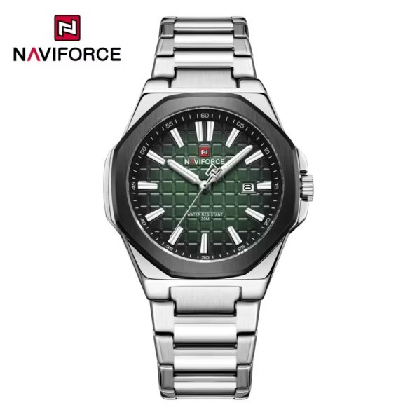 Naviforce 9258 CH For Men – Silver Gold Black - Image 5
