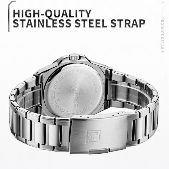 Naviforce 9258 CH For Men – Silver Gold Black - Image 8