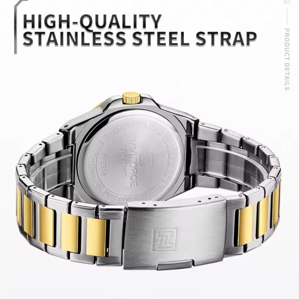 Naviforce 9258 CH For Men – Silver Gold Black - Image 7