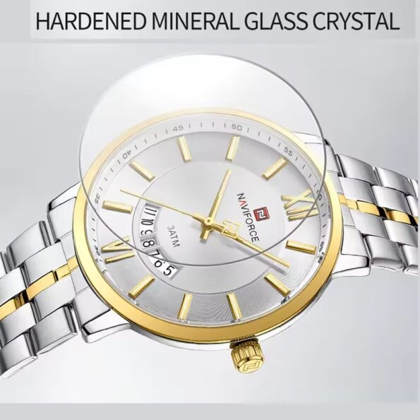 Naviforce 9238 – Silver Gold For Men - Image 3